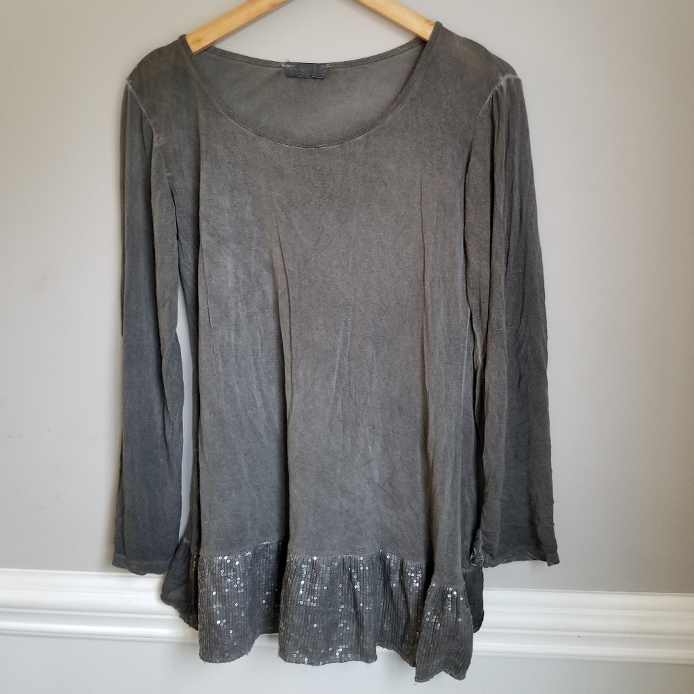 Scandal Bohemian Taupe Sequined Bottom Top
